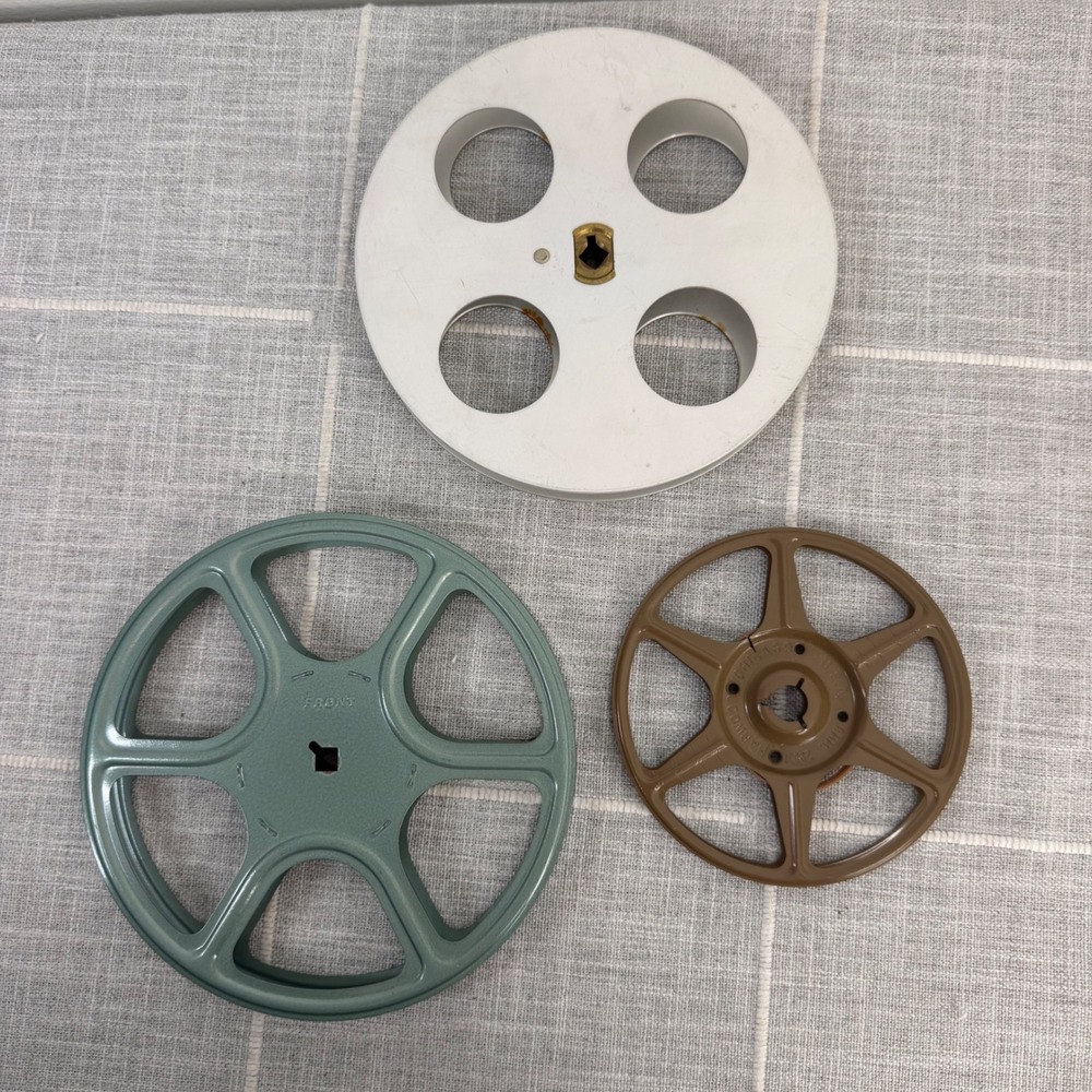 Vintage Metal Film Reels Empty No Film Three 8mm Various Sizes